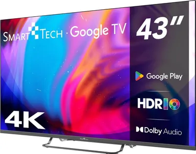 Zdjęcie produktu dla Smart-Tech 43UG02V, 109,2 cm (43"), 3840 x 2160 px, DLED, Smart TV, Wi-Fi, Szary