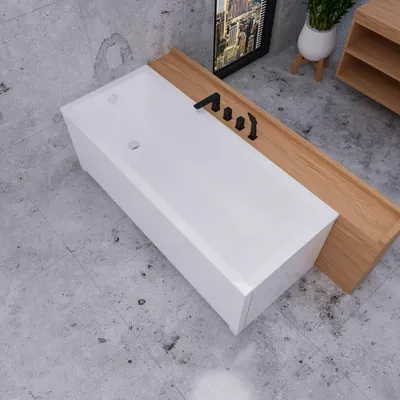 Produktbild von ECOLAM Badewanne Rechteckbadewanne 170x70 cm Marella Acrylwanne + Schürze Füße Ablauf Wanne