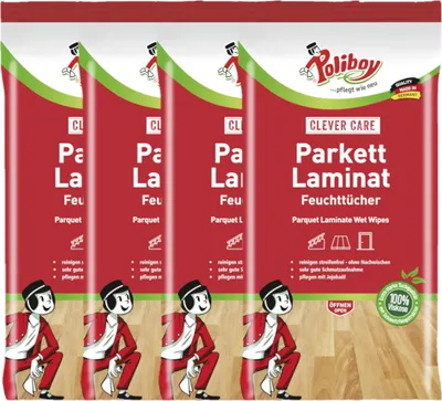 Immagine prodotto di Poliboy salviette umidificate parquet laminato senza striature 15 pezzi confezione da 4 pezzi