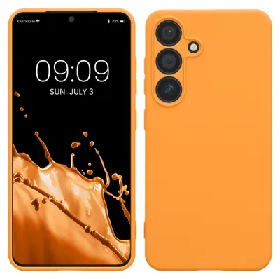 Produktbild von kwmobile Handyhülle für Samsung Galaxy S25 Hülle - weiches Handy Silikon Case - Schutzhülle Cover - Fruity Orange