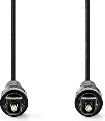 Produktbild von Nedis Optisches Audiokabel - Toslink Stecker - Toslink Stecker - 2.00 m - Rund - PVC - Schwarz - Label