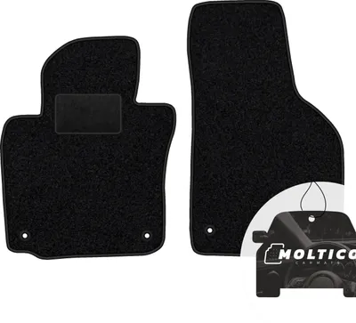 Produktbild von moto-MOLTICO Vorne Fußmatten Auto Velours Autoteppiche Schwarz Automatten Set 2-teilig passend für VW Golf V Jetta V 2003-2010