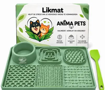 Leckmatte für Hunde & Katzen mit Napf, Silikon, Slow Feeder