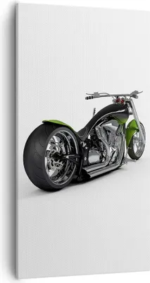 Produktbild von Bild auf Leinwand - Leinwandbild - Motorrad Chrom Schlauch Reise - 55x100cm - Wand Bild - Wanddeko - Leinwanddruck - Bilder - Kunstdruck - Wanddekoration - Leinwand bilder - Wandkunst - PA55x100-1548
