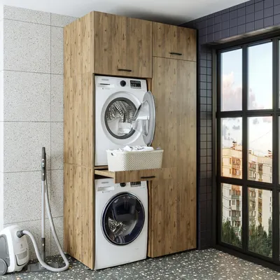 Immagine prodotto di Mobile per lavatrice Roomart DUO-I, larghezza 127 cm, rovere