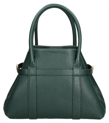 Productafbeelding van Gave Luxe Damestas van Leer, Taupe Kleur, Handtas met Afneembare Schouderband, Gemaakt in Italië