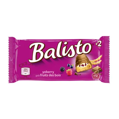 Produktbild von Balisto Joghurt Beeren Mix Vollkornkeks Riegel aus Milchschokolade 37g