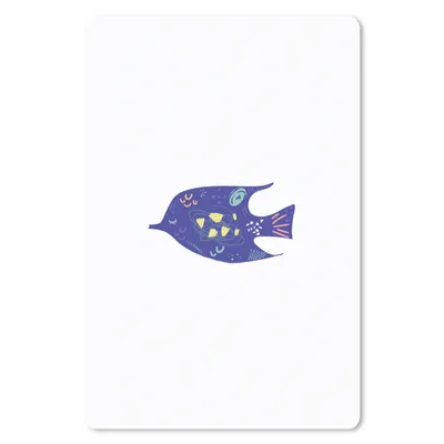 Produktbild von MuchoWow® Mauspad Mousepad Fisch - Pastell - Lila 40x60 cm - Mousepads - Maus Mat - Pad - Mausunterlage - Schreibtisch Accesoire