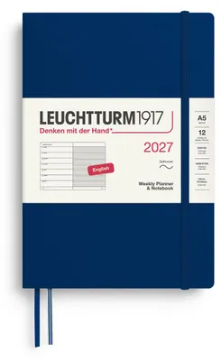 Produktbild von LEUCHTTURM1917 Wochenkalender 2027 Medium (A5) mit Notizbuch, liniert - Terminpl