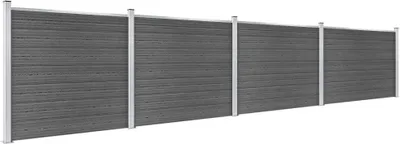 Produktbild von vidaXL Zaunelement Set WPC 699x146 cm Schwarz
