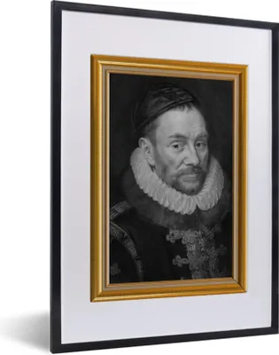 Produktbild von MuchoWow® Gerahmtes Poster Alte Meister - Kunst - Liste - Gold 30x40 cm - Poster mit Schwarzem Bilderrahmen Wandposter Rahmen Foto Bilder - Wandposter Schlafzimmer