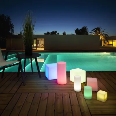 Image de Lampe Cube Exterieur Avec Telecommande