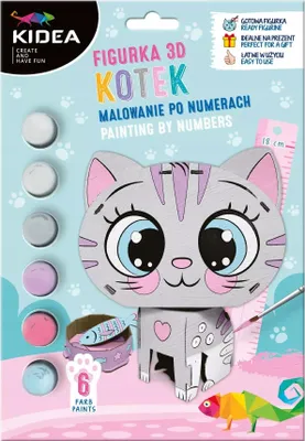 Produktbild von 3D-Figur Malerei nach Zahlen Kitten Kidea