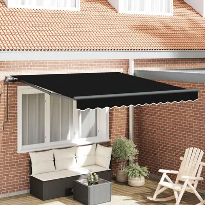 Zdjęcie produktu dla Maison Exclusive – markiza rozsuwaną, czarna, 350 x 250 cm