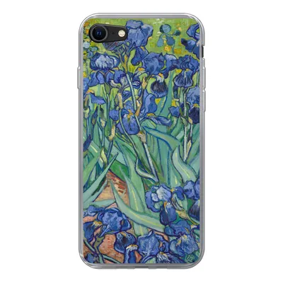 Produktbild von MuchoWow® Handyhülle Schutzhülle Hülle für iPhone SE 2020 Schwertlilien - Vincent van Gogh Silikon Softcase Handy Hülle - Kartenbesitzer