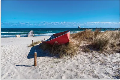 Produktbild von ARTland Wandbild Alu für Innen & Outdoor Fischerboote bei Zingst Fischland-Darß Größe: 120x80 cm