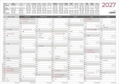 Obrázek produktu pro Nástěnný kalendář formátu A3, oboustranný, pro rok 2027