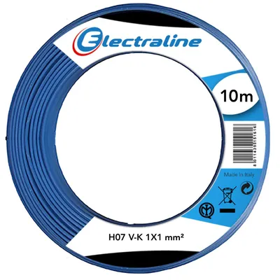 Productafbeelding van Kabel H07V-K, 1x1 mm², lengte 10 m, blauw