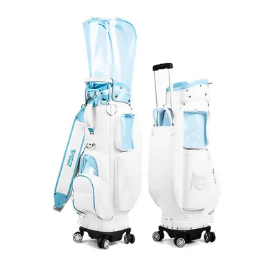 Produktbild von Golfbag,Golftasche,Golfschlägertasche,Golf-Trolleybag,Wasserdichter Golfbag Leichte Golfschlägertasche Weiß 38*23*127cm /QB168/