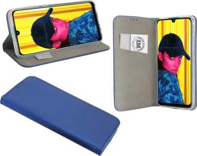 Obrázok produktu pre Elegantný knižkový obal Smart Magnet kompatibilný pre Honor 10 LITE kožený vzhľad peňaženky v knižkovom štýle v modrej farbe @cofi1453®