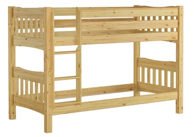 Produktbild von Etagenbett Kiefer Massivholzbett 90x200 Stockbett Hochbett Zubehör wählbar V-60.15-09Ni70 Rollrost inkl.