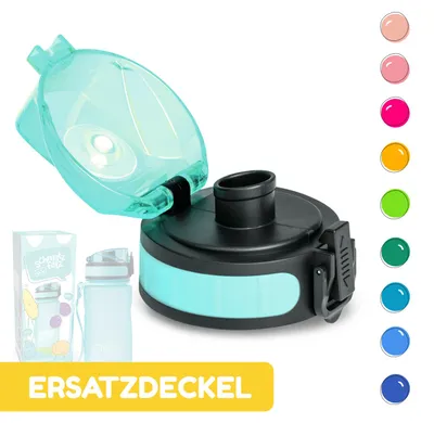 Productafbeelding van Schmatzfatz vervangende dop voor drinkfles – lekvrije dop, vrij van BPA, in turquoise kleur