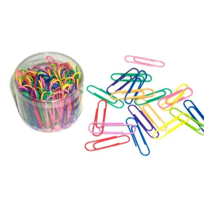 Image de Pince-lettres colorée en boîte plastique 28mm/100pcs