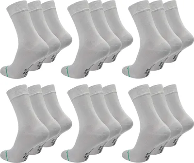 Produktbild von Paolo Renzo Bambus Business Socken Damen & Herren 18 Paar 35/38 Hellgrau