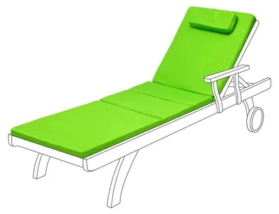 Produktbild von Gartenliegenauflage – Wasserabweisendes Sonnenliegenkissen mit Komfortfüllung – Weiche Auflage für Gartenliege