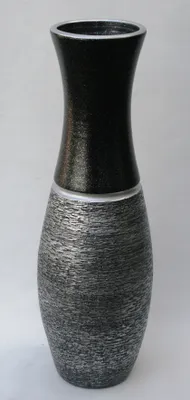 Produktbild von Blumenvase Keramik ca.60 CM INKL. Vaseneinsatz - verschiedene Farben Modell: Barriga Linda Schwarz