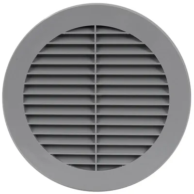 Image de Grille de ventilation ronde Europlast VR150P, diamètre 150 mm, avec moustiquaire, couleur gris
