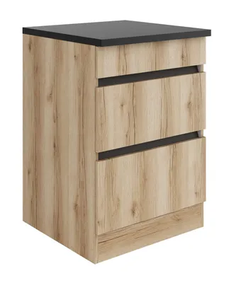 Produktbild von Küchen Schubladenunterschrank mit Arbeitsplatte Kaya UC636-0+ in Wildeiche Nachbildung 60 cm breit