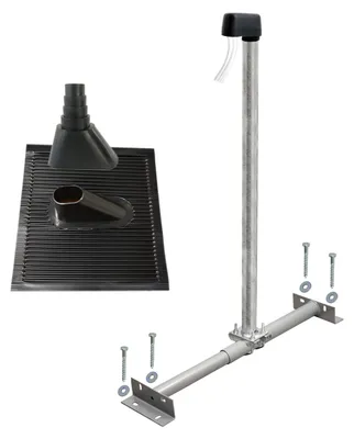 Produktbild von PremiumX BASIC TV SAT Dachsparrenhalter 100cm Mast Alu Antennenziegel schwarz