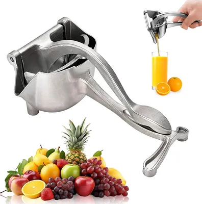 Produktbild von Manuelle Zitruspresse aus Edelstahl, ergonomisch, für Zitronen, Orangen, Limetten, Granatäpfel, für die Küche