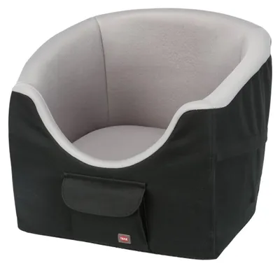 Produktbild von TRIXIE Erhöhter Autositz für kleine Hunde inkl. Anschnallgurt - schwarz/grau - 45 × 39 × 42 cm