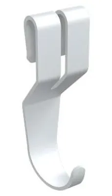 Produktbild von INTEGRI Weiss Haken für Drahtregal 23x28x74mm Garderobensystem Aufhänger Stahl