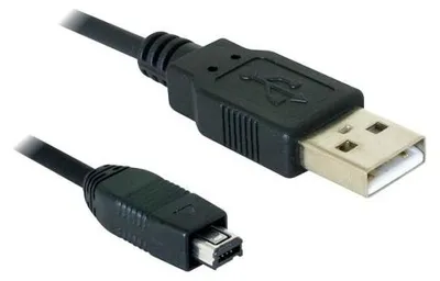 Produktbild von DeLOCK USB cable 2.0 mini 4-Pin Hirose 1,5m, 1,5 m, USB A, USB B, Schwarz