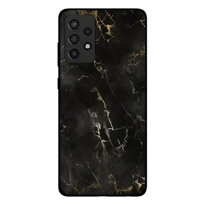Produktbild von Smartphonica Handytasche für Samsung Galaxy A72 mit Marmordruck - TPU Rückseitenschutzhülle Marmordesign - Schwarz