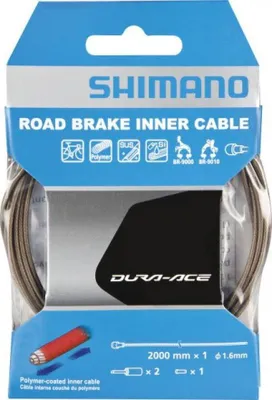 Image de Shimano Y8YZ98050 Câble de frein de route en acier inoxydable et polymère 2050 mm emballé Y8YZ98050