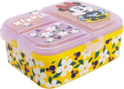 Obrázok produktu pre Detský obedový box Disney Minnie Mouse XL - Obedový box s 3 priehradkami a skvelým dizajnom