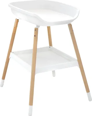 Produktbild von BabyTrold Markland Wickelstation freistehend – Wickeltisch mit Ablagen, stabil, pflegeleichte Wickelfläche, ergonomische Höhe