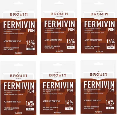 Produktbild von 6 x FERMIVIN PDM Trockenhefe Weinhefe Reinzuchthefe Weißwein Rotwein Honighefe