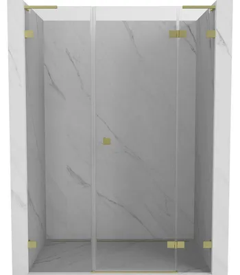 Obrázek produktu pro Mexen Lunar L sprchové dveře otočné pravé 120 cm, transparentní, zlaté kartáčované - 834SL-120-050-55-00-P