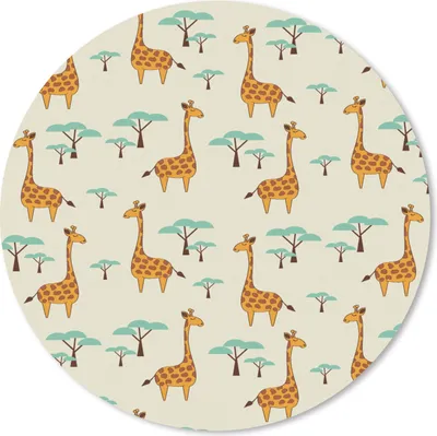 Produktbild von MuchoWow® Mauspad Mousepad Giraffe - Tiere - Muster 50x50 cm - Mousepads - Maus Mat - Pad - Mausunterlage - Vinyl