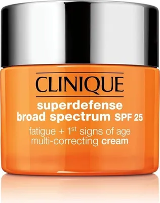Produktbild von Clinique Superdefense Broad Spectrum SPF 25 Fatigue + 1st Signs Of Age Multi-Correcting Cream, Frauen, 50 ml, Creme, Mischhaut, ölige Haut, Anti-Aging, Feuchtigkeitsspendend, Schutz, Topf