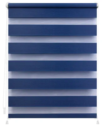 Produktbild von Lichtblick Duo Rollo Klemmfix, ohne Bohren, verspannt Blau 45 cm x 150 cm (B x L)