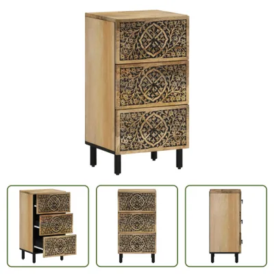 Produktbild von The Living Store Beistellschrank 40x33x75 cm Massivholz Mango