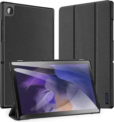 Zdjęcie produktu dla Twarde etui Domo z funkcją Smart Sleep i zintegrowaną podstawką kompatybilne z tabletem Lenovo Tab Plus 11,5" Czarny