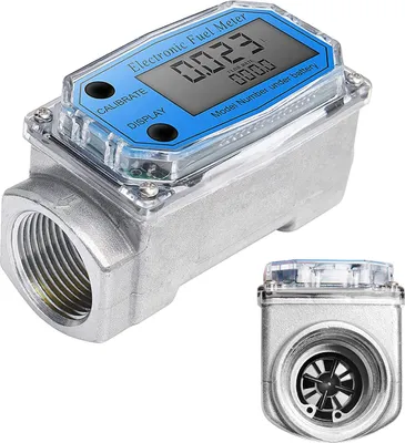 Obrázek produktu pro Průtokoměr paliva, elektronický turbínový průtokoměr, průtokoměr nafty, benzínu, petroleje 8-120 l / min 1palcový vstup / výstup FNPT
