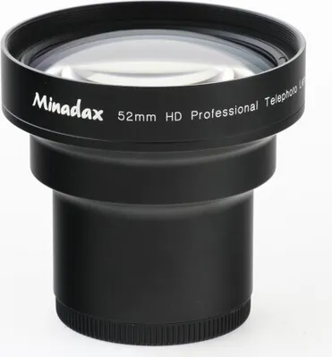Produktbild von 1.7x Minadax Tele Vorsatz kompatibel mit Sony HDR-CX6, HDR-CX11, HDR-CX505, HDR-CX520, HDR-CX550, HDR-UX3, HDR-UX7, HDR-SR5, HDR-SR7, HDR-SR8, HDR-SR11, HDR-SR12, HDR-HC1, HDR-HC5, HDR-HC7, HDR-HC9, HDR-XR500, HDR-XR520, HDR-XR550, DCR-HC85